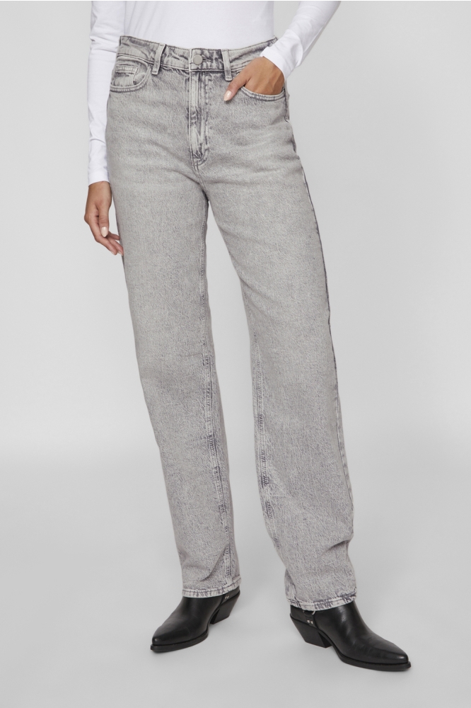 VIKELLY JAF HW STRAIGHT JEANS-NOOS 14084730 Light Grey Deni/Wash lgd 0